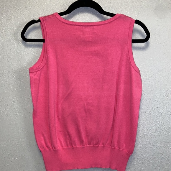 Pendleton Size Medium Pink Cotton Blend Sleeveless Top: 4852 - Picture 4 of 6